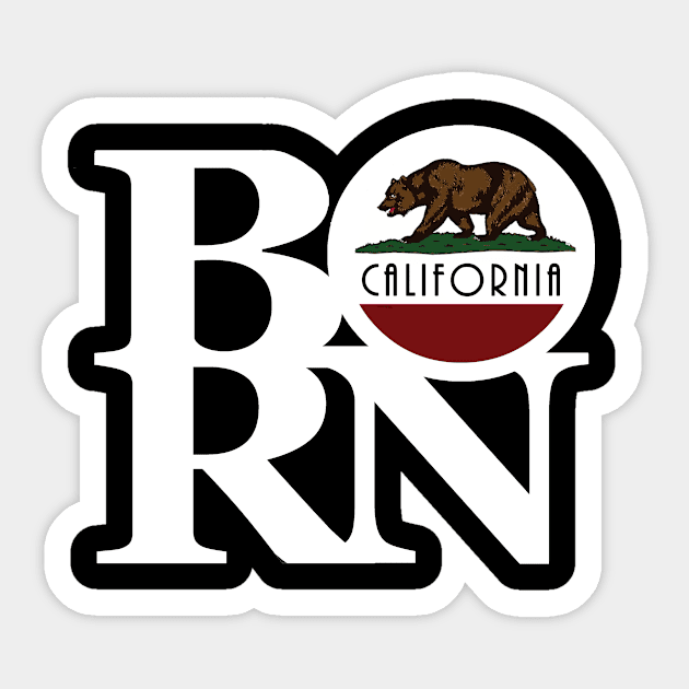 California Born Sticker by California